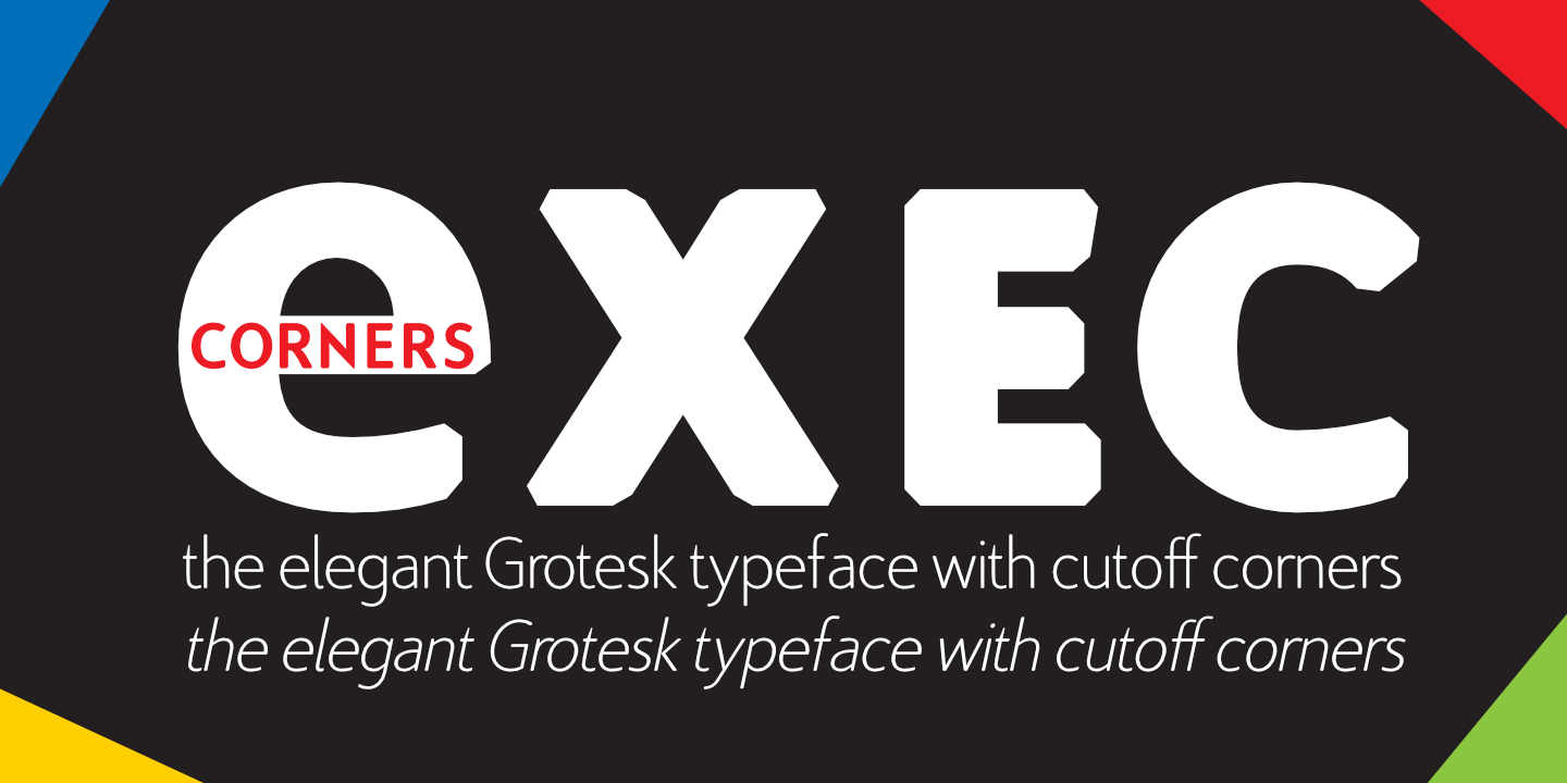 Exec Corners Font preview